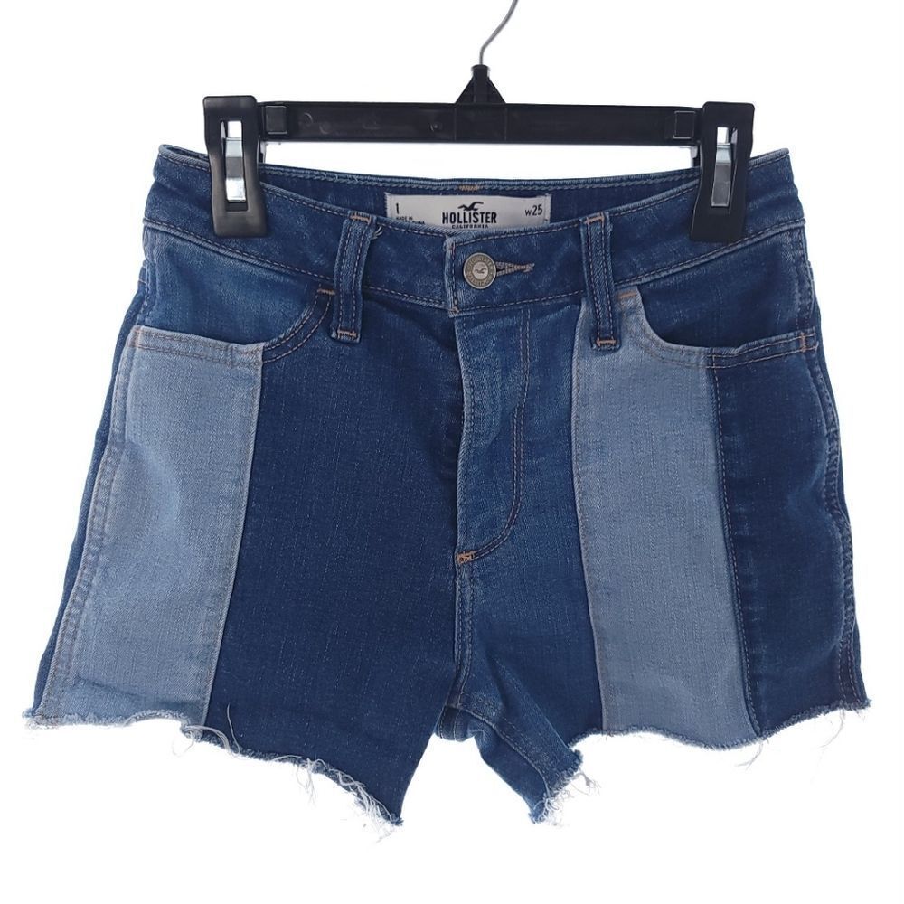 Hollister Curvy High Rise Short 3" Raw Hem Cut off Womens Size 1 W25